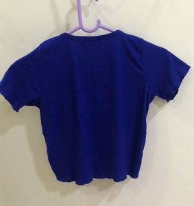 Dark Blue Short Top Middle Cut