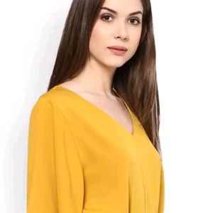 Mustard V-Neck Top
