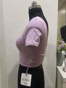 Lilac Scoop Neck Crop Top
