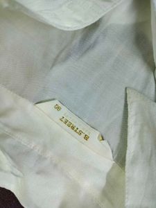 White Button-Down Top