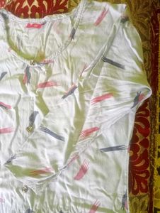 Cotton Blend Top Sky Gray Color