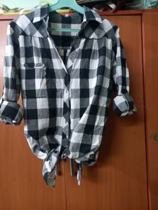 Black&amp;white Checked Shirt (XXL size)