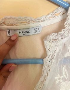 Embroidered Lace Trim Top