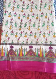Vintage Hand-Painted Sari