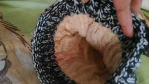 new Black &amp; White Knit Beanie