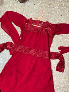 red gown