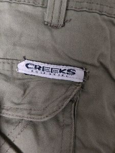 Olive Green Cargo Shorts with Belt 🩳