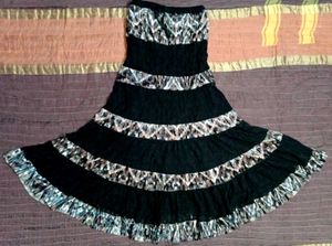 Boho Strapless Tiered Dress
