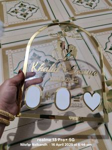 Personalized Acrylic Wedding Thumb Frame