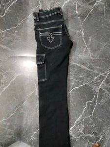 Black Cargo Jeans