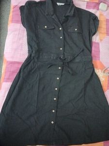 Black Denim Shirt Dress
