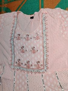 Baby Pink Anarkali For Women