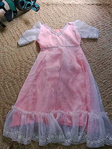 Cute Pink Organza Dress