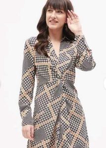 Plaid Wrap shirt Dress