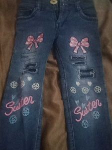 Girls "Sister" Embellished Jeans