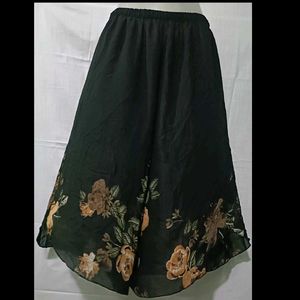 Floral Print Ethnic Palazzo Skirt
