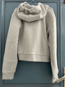 Grey Oversized Cropped Hoodie