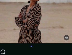 Stylish Zebra Print Midi Dress