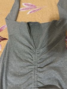 Grey Long Sleeve Top