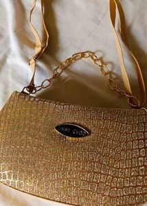 Gold Shimmery Sling Bag