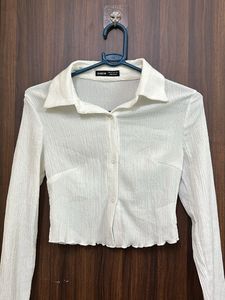 SHEIN- White Long Sleeve Top