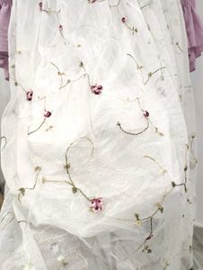 Floral White Tulle Skirt