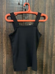 Square Neck Black Top