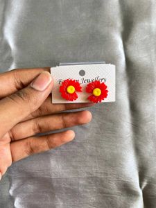 Red Dazzy Earring