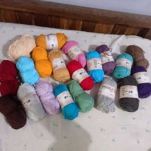 red,lavender,green,blue,cotton all color aran yarn