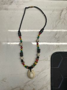 Boho Beaded Shell Necklace