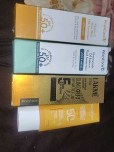 Combo Of 4 New Sunscreen Spf 50++ No Coin