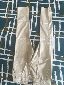 Beige Casual Pants
