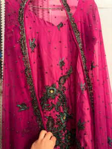 Magenta Embellished suit set