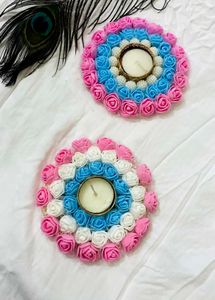 Floral Tea Light Holders (Set of 2)