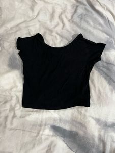 Crop Top With Open Criss Cross Back