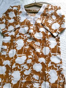 Floral Print Kurta