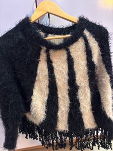 Striped Poncho Sweater