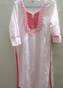 White Embroidered Kurta Set