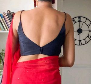 Padded Cotton Back Hook Spaghetti Strap Blouse