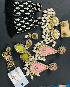 Hand Made Earrings 5 Pair Combo