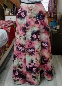 Elegant Floral Maxi Skirt
