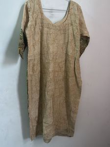 Green &amp; Beige Kurta