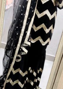 Brand New BLACK Sequence Sharara  With Dupatta