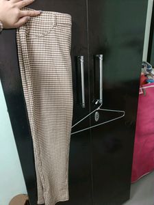 Stretchy Cotton Checked Pants(Jogger)