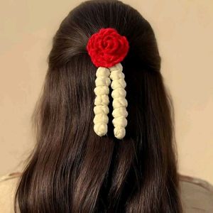 Red Rose Hair Clip Accessory