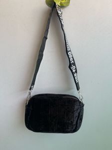 Moschino Velvet Crossbody Bag