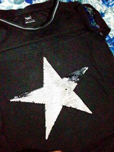 Dye C Star Sequin Top
