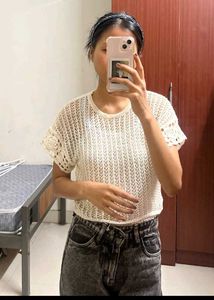 Crochet Knit Top - Casual Chic