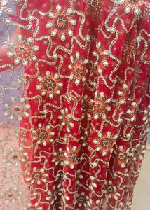 Pearl And Sequence Work Saree🥻 Without Blouse