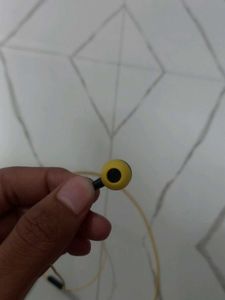 Yellow Wired Earbuds (1Side Not Working)